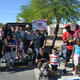 Ronnie Gentry (far right) with friends and family along the parade route.